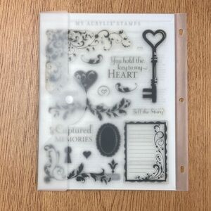 Close to my Heart Acrylic Stamp Set with Key to My Heart/Captured Memories Theme